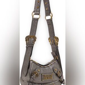 Versace Jeans Couture Shimmering Gunmetal Handbag